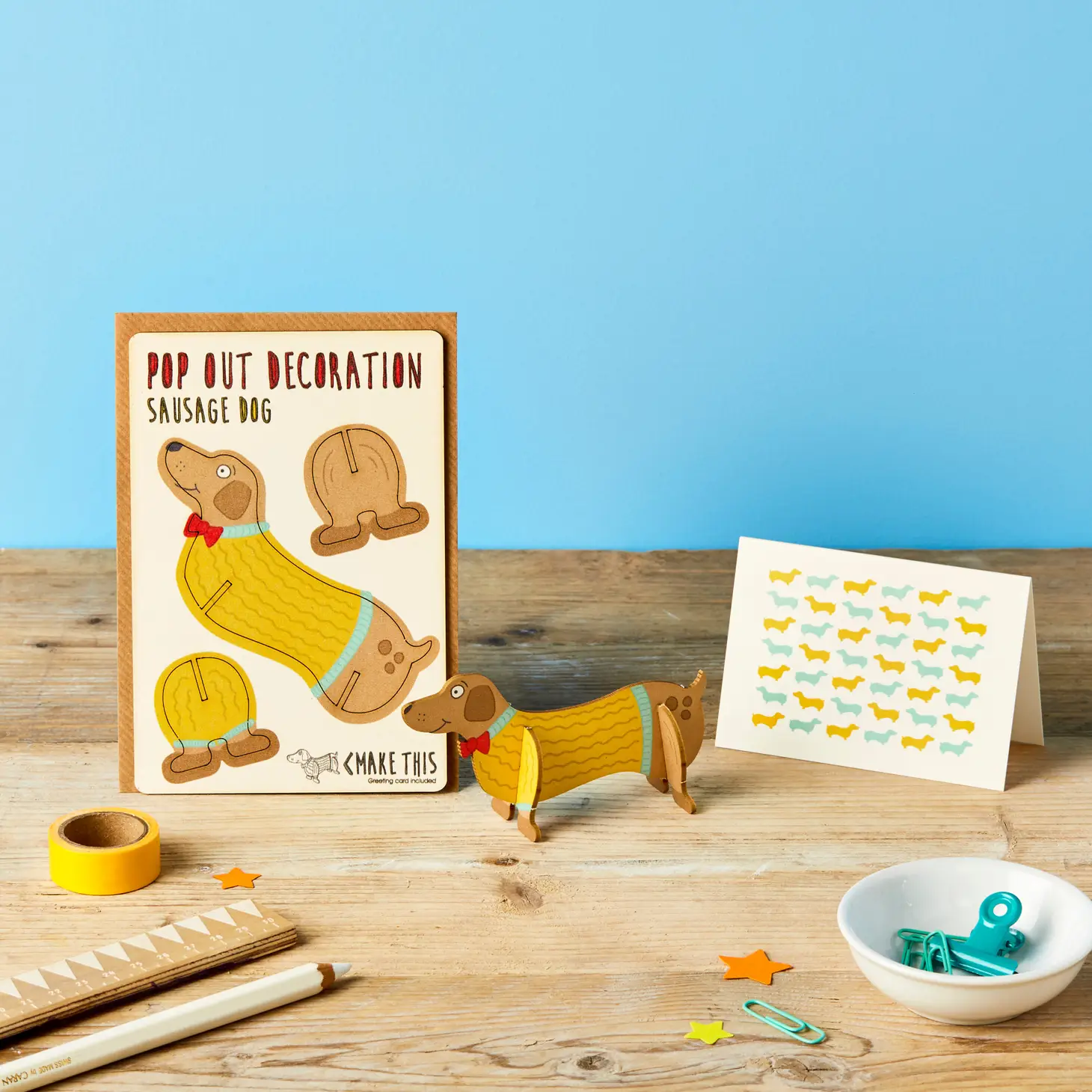 Dog Pop Out Decoration Greeting Card