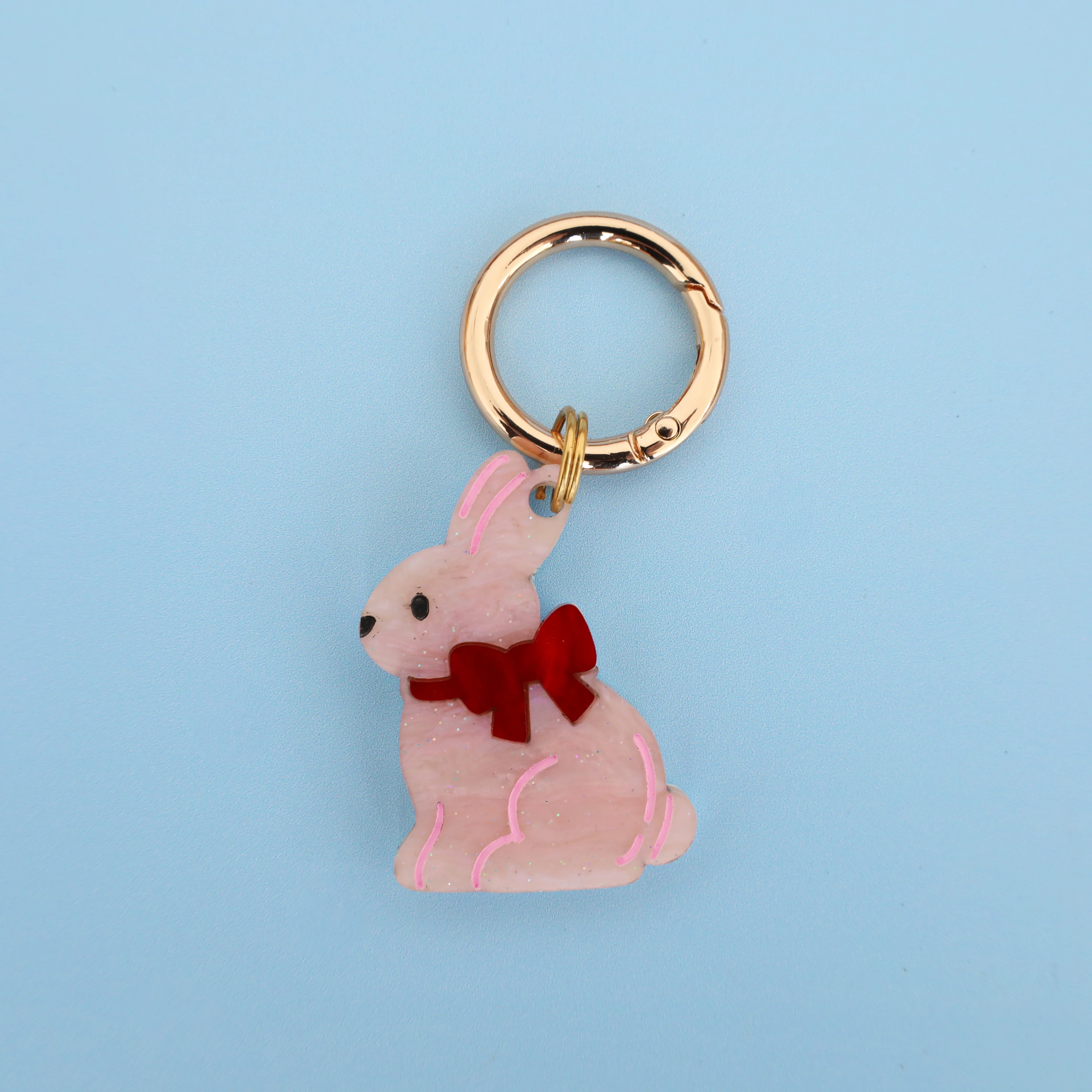 Personalised Pet ID Tag: Pink Easter Bunny - Image 3