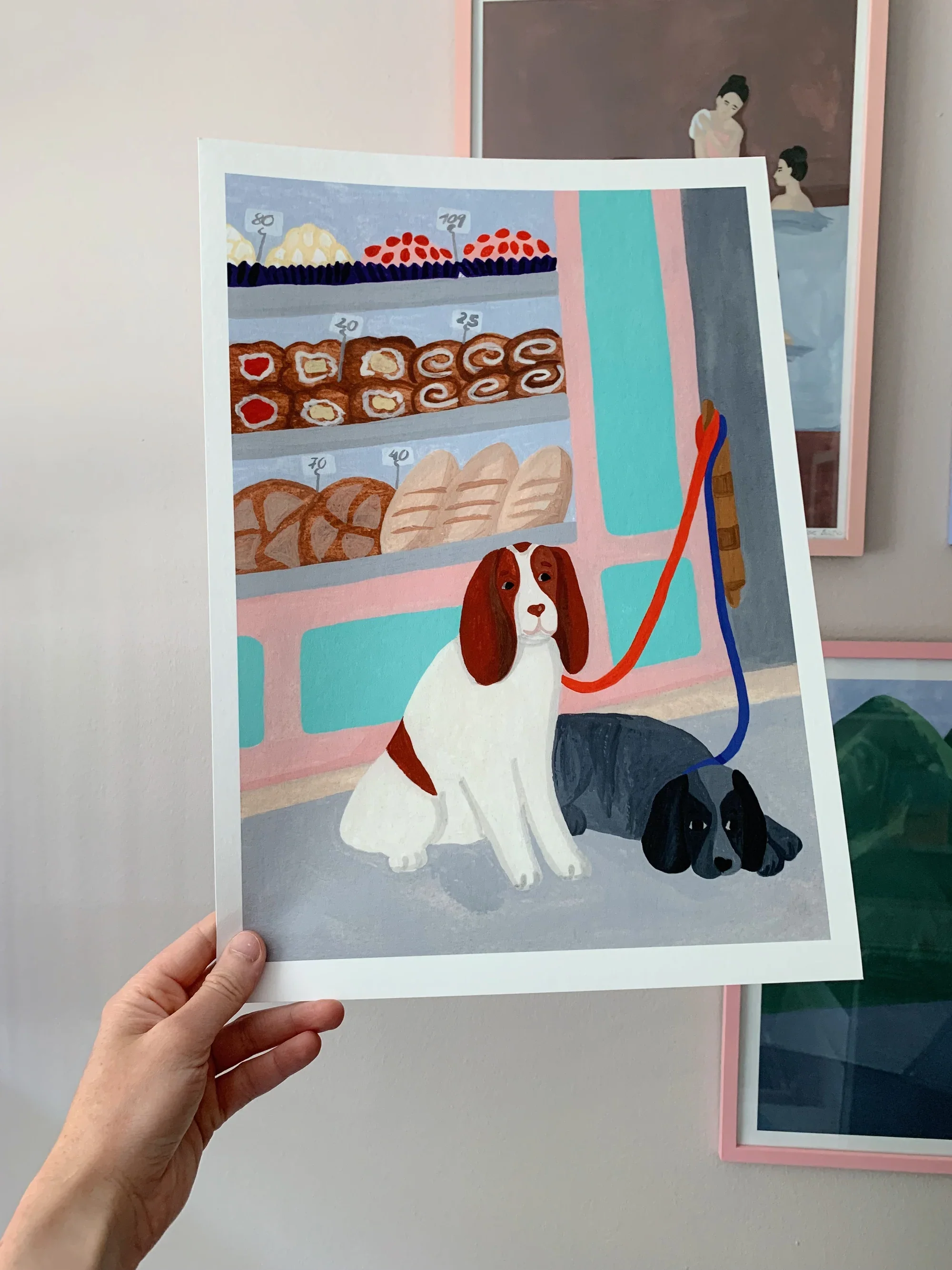 Waiting Dogs: Art Print by iga illustrations - Image 2